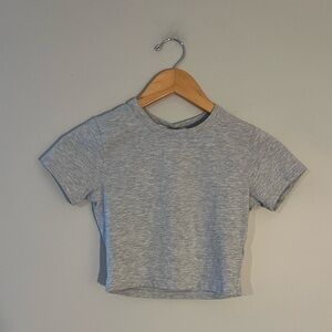 $10 ADD cottonon micro crop top in gray shirt‎ ribbed brandy Melville cotton on